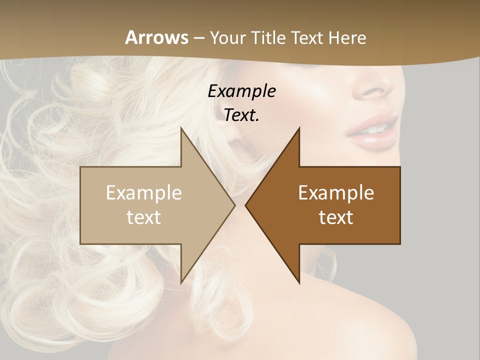 A Woman With Blond Hair And A Black Background PowerPoint Template