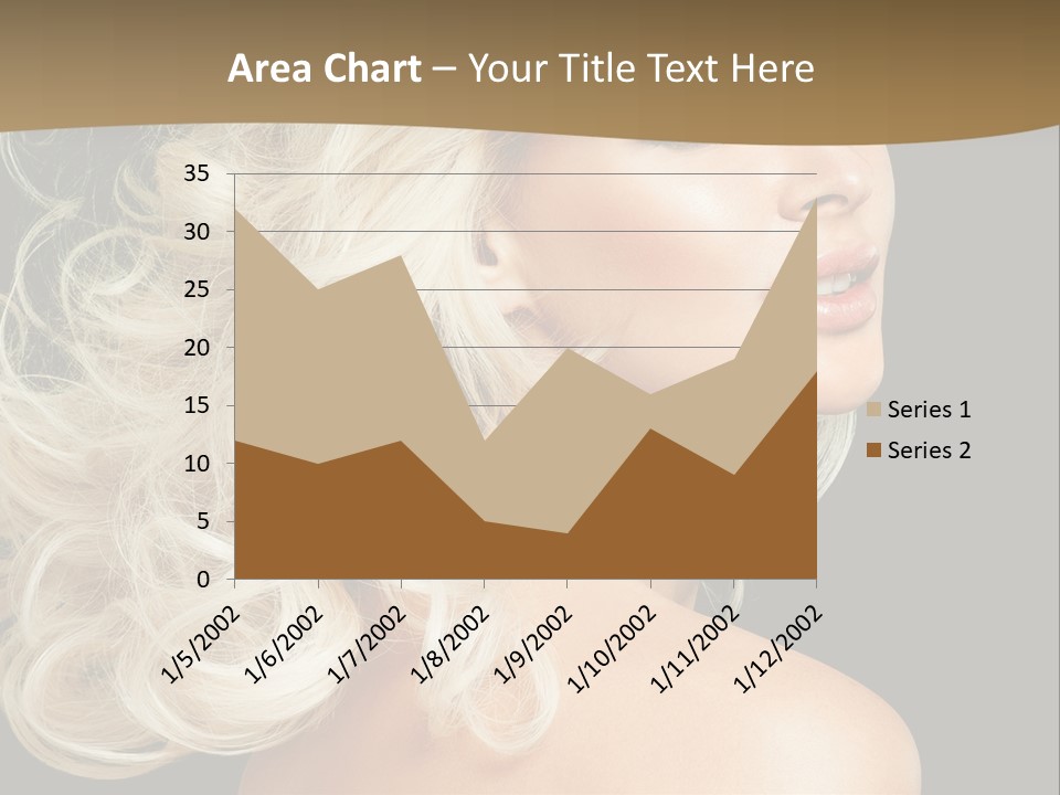A Woman With Blond Hair And A Black Background PowerPoint Template