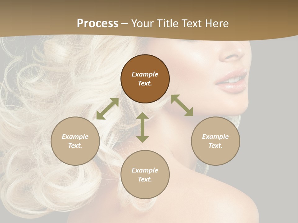 A Woman With Blond Hair And A Black Background PowerPoint Template