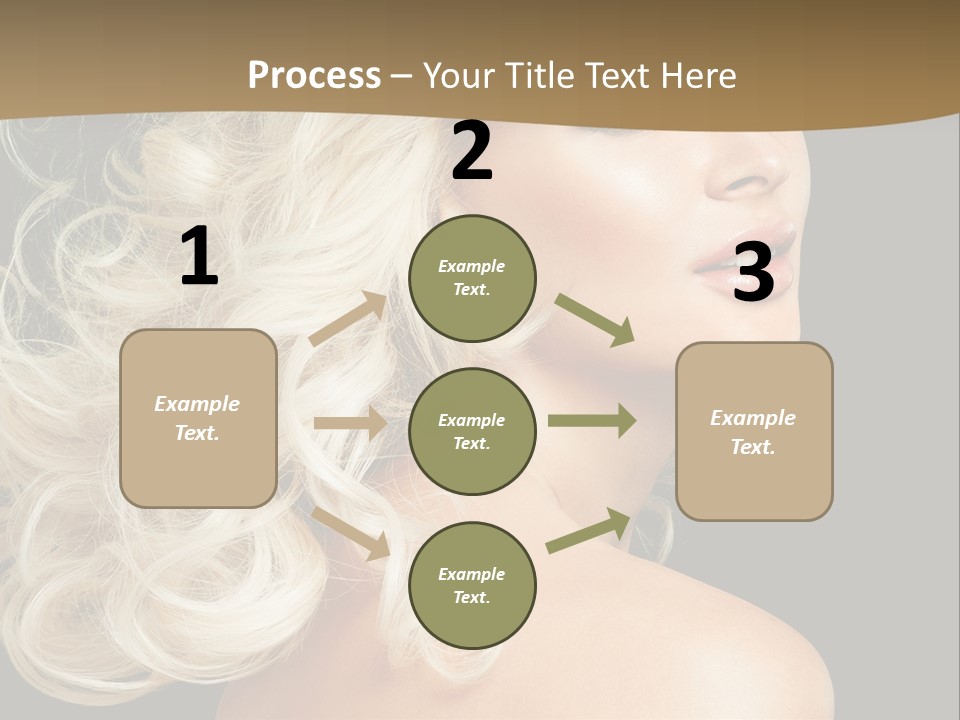 A Woman With Blond Hair And A Black Background PowerPoint Template