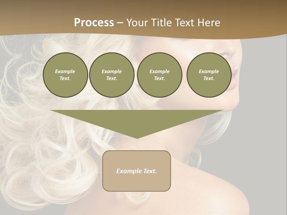 A Woman With Blond Hair And A Black Background PowerPoint Template