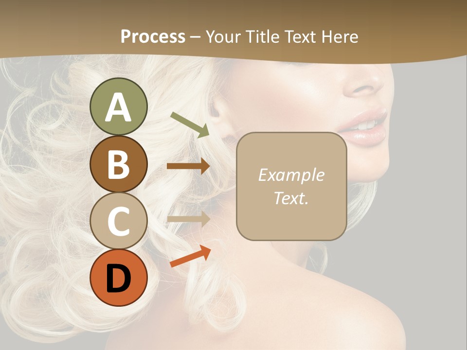 A Woman With Blond Hair And A Black Background PowerPoint Template