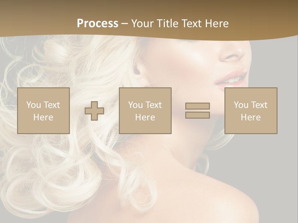 A Woman With Blond Hair And A Black Background PowerPoint Template