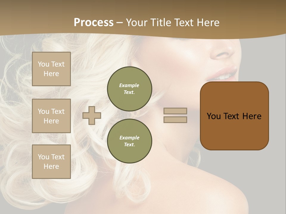 A Woman With Blond Hair And A Black Background PowerPoint Template