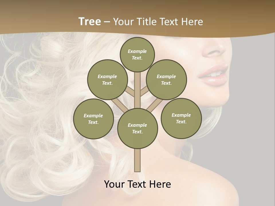 A Woman With Blond Hair And A Black Background PowerPoint Template