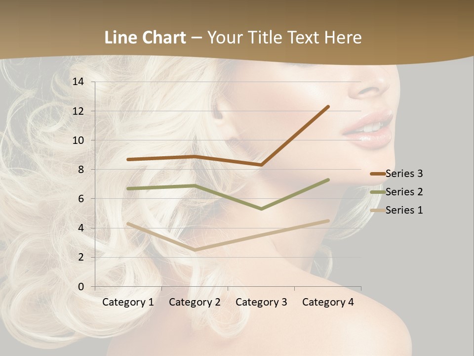 A Woman With Blond Hair And A Black Background PowerPoint Template