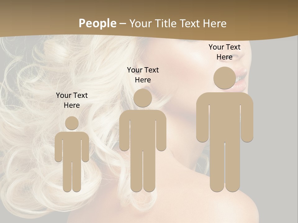 A Woman With Blond Hair And A Black Background PowerPoint Template
