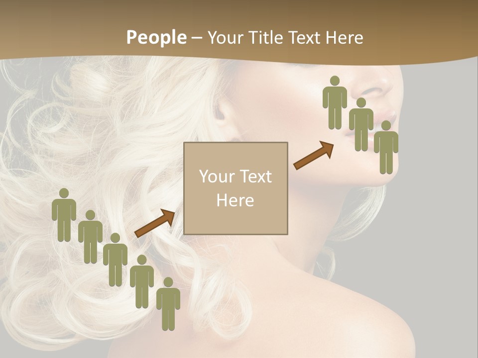 A Woman With Blond Hair And A Black Background PowerPoint Template