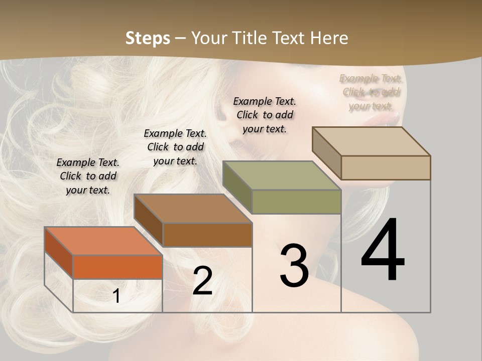 A Woman With Blond Hair And A Black Background PowerPoint Template