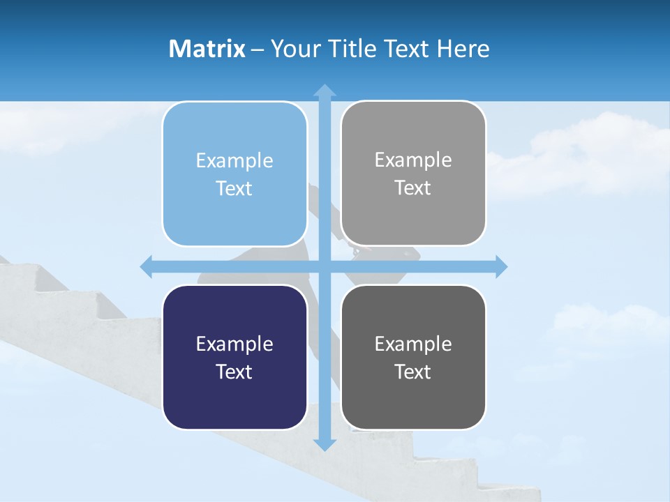 A Man In A Suit Is Running Up A Stair PowerPoint Template