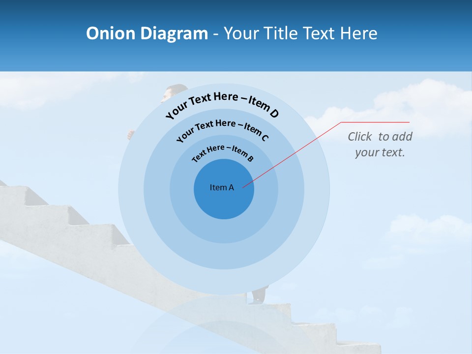 A Man In A Suit Is Running Up A Stair PowerPoint Template