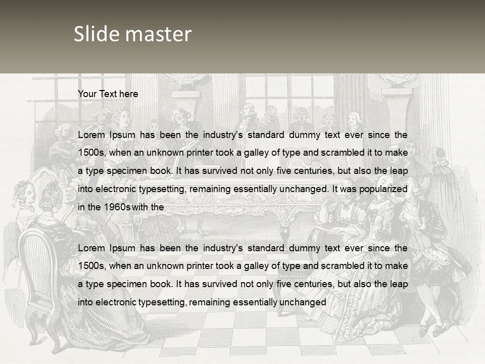 A Group Of People Sitting Around A Table PowerPoint Template