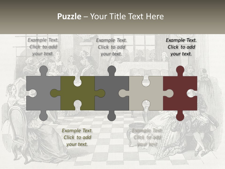 A Group Of People Sitting Around A Table PowerPoint Template