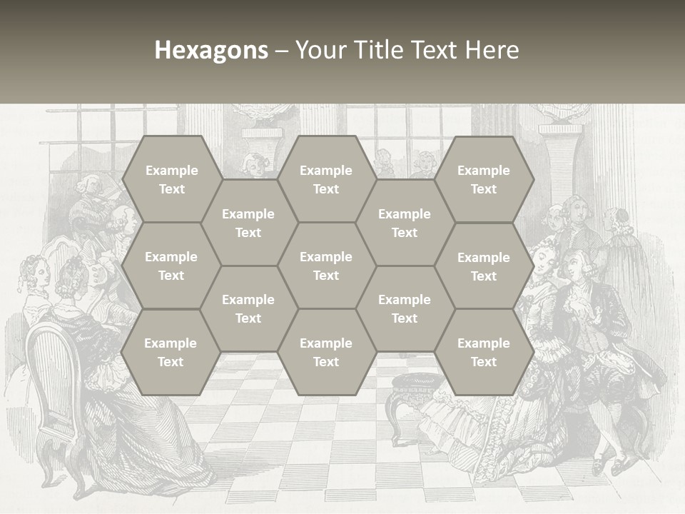 A Group Of People Sitting Around A Table PowerPoint Template