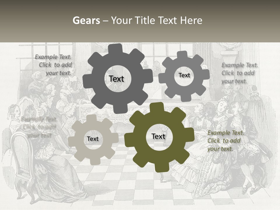 A Group Of People Sitting Around A Table PowerPoint Template