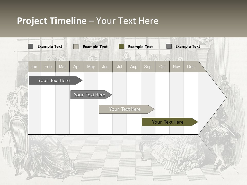 A Group Of People Sitting Around A Table PowerPoint Template