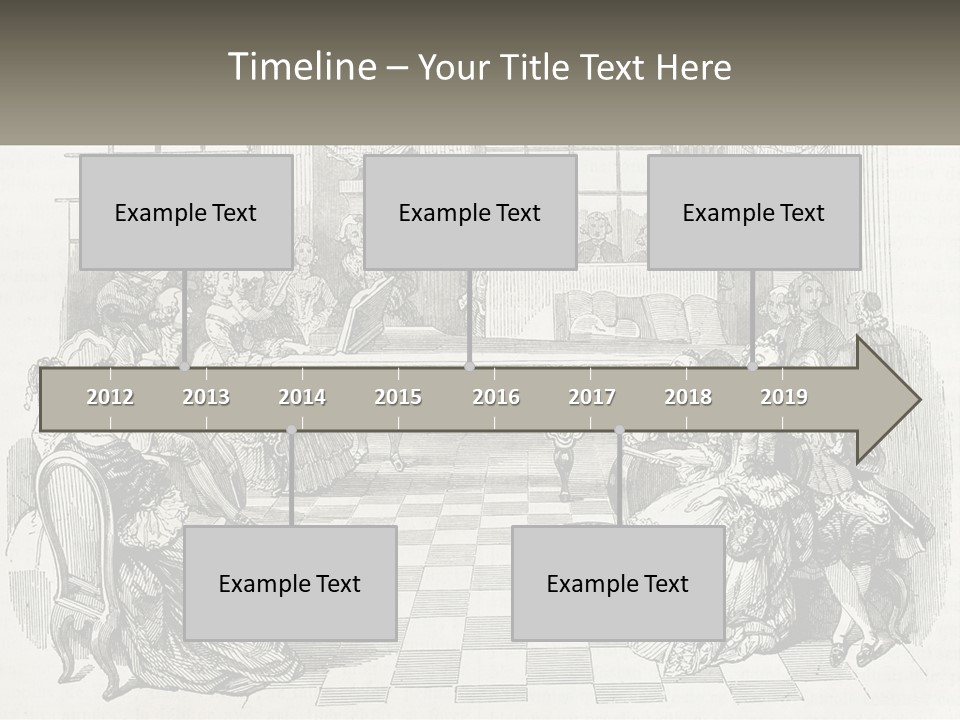 A Group Of People Sitting Around A Table PowerPoint Template