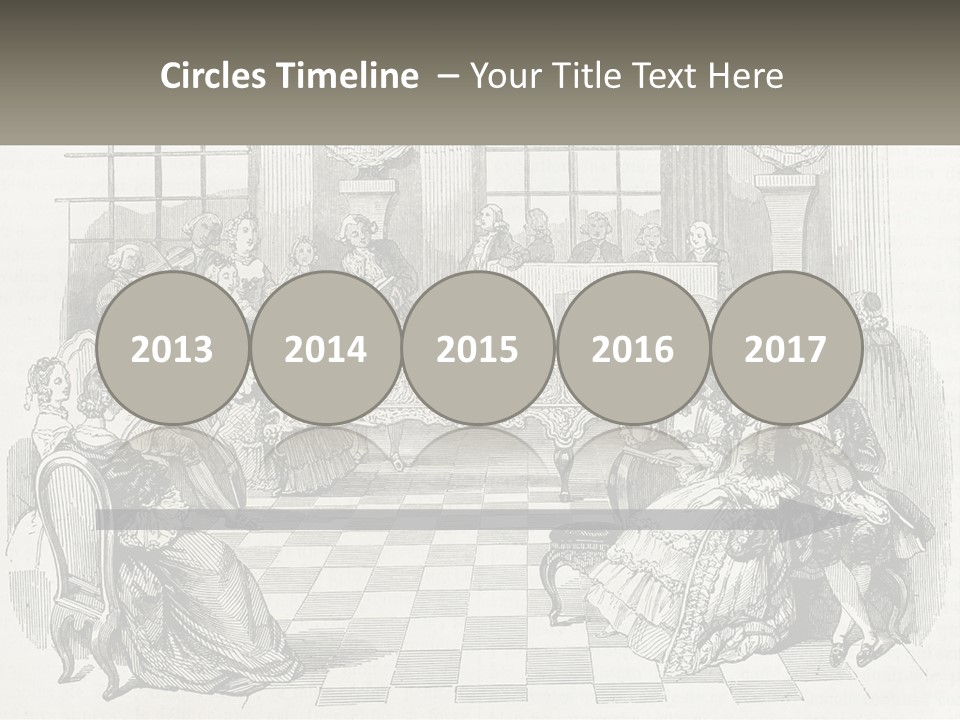 A Group Of People Sitting Around A Table PowerPoint Template