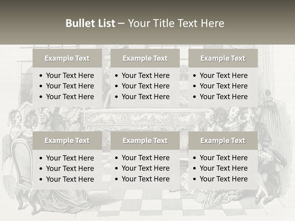 A Group Of People Sitting Around A Table PowerPoint Template