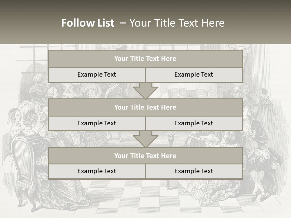 A Group Of People Sitting Around A Table PowerPoint Template