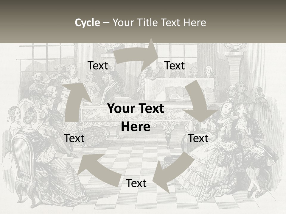 A Group Of People Sitting Around A Table PowerPoint Template