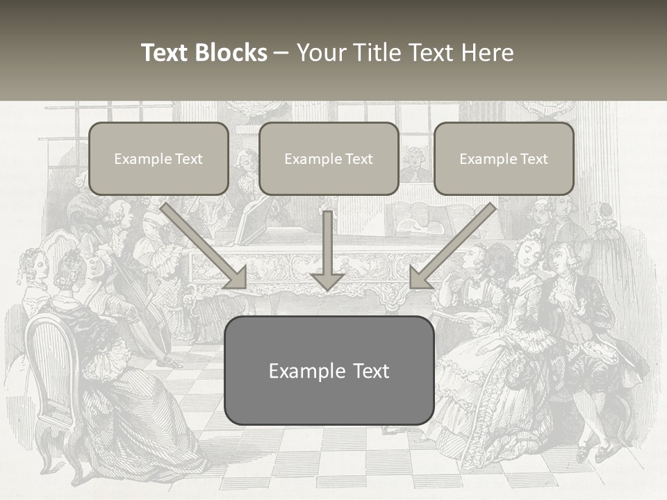 A Group Of People Sitting Around A Table PowerPoint Template