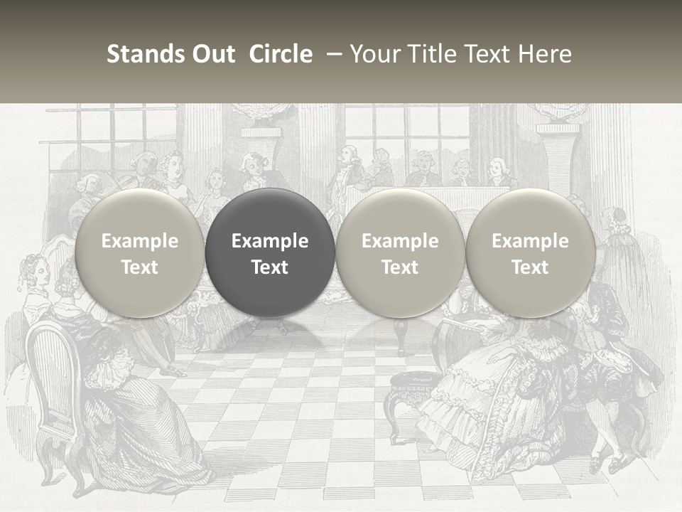 A Group Of People Sitting Around A Table PowerPoint Template