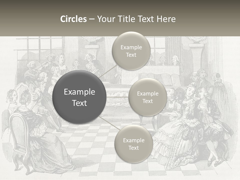 A Group Of People Sitting Around A Table PowerPoint Template