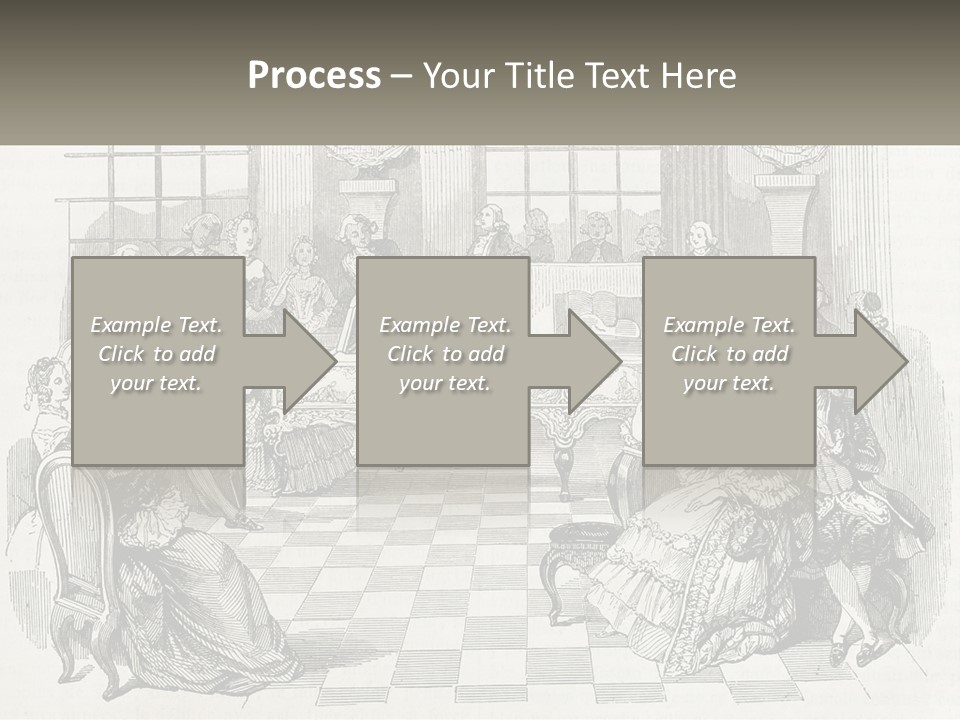 A Group Of People Sitting Around A Table PowerPoint Template