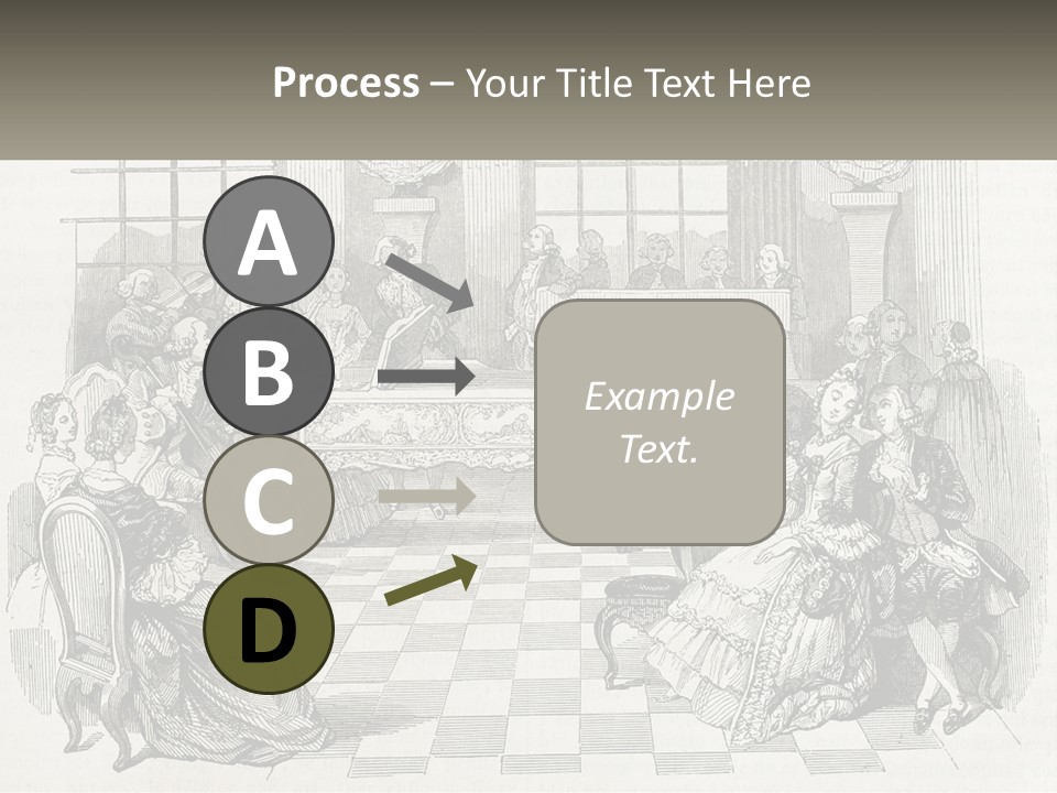 A Group Of People Sitting Around A Table PowerPoint Template