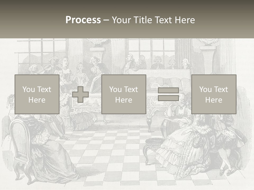 A Group Of People Sitting Around A Table PowerPoint Template