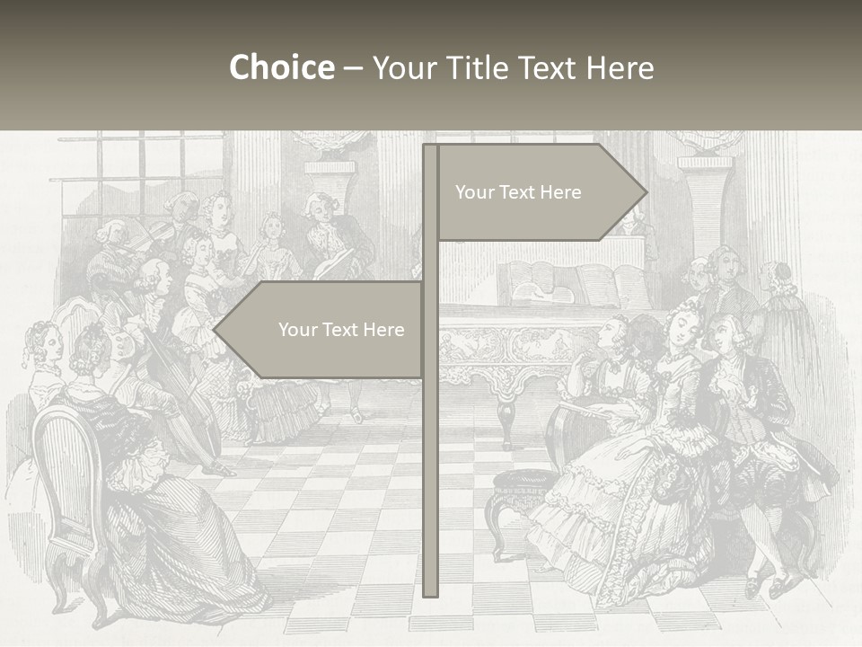 A Group Of People Sitting Around A Table PowerPoint Template