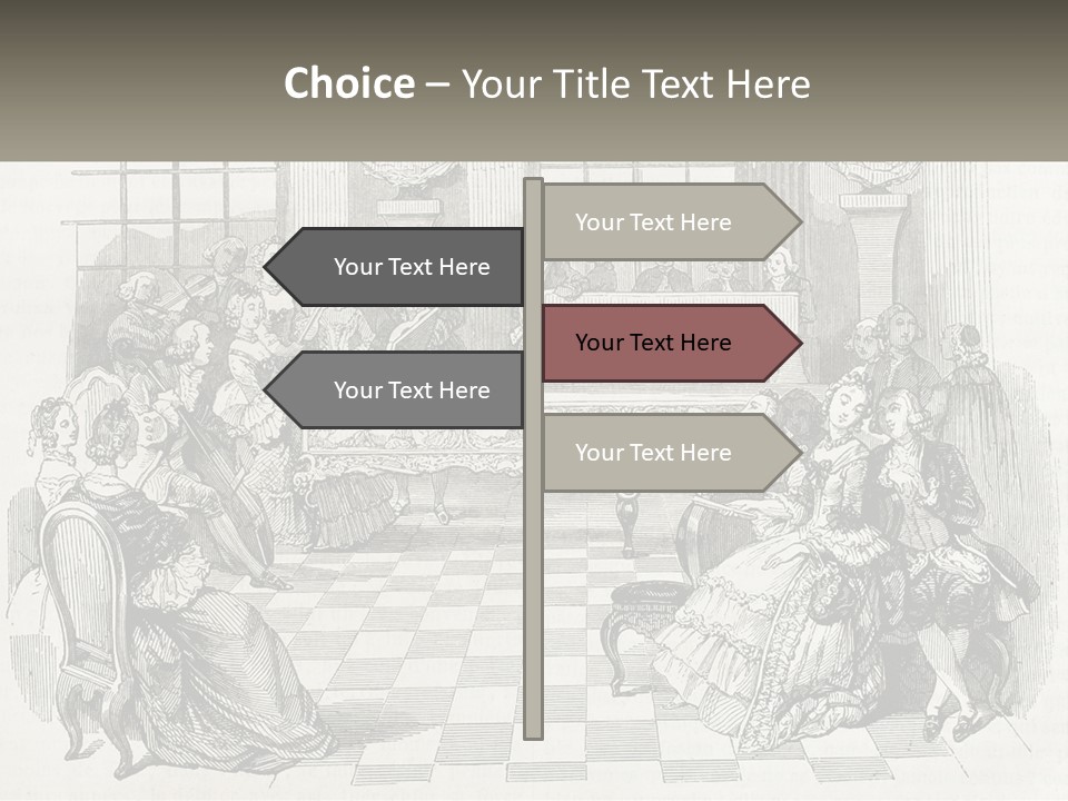 A Group Of People Sitting Around A Table PowerPoint Template