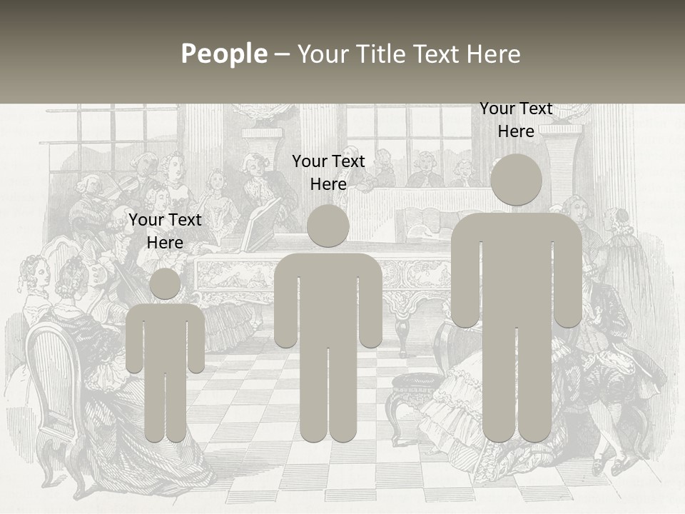 A Group Of People Sitting Around A Table PowerPoint Template