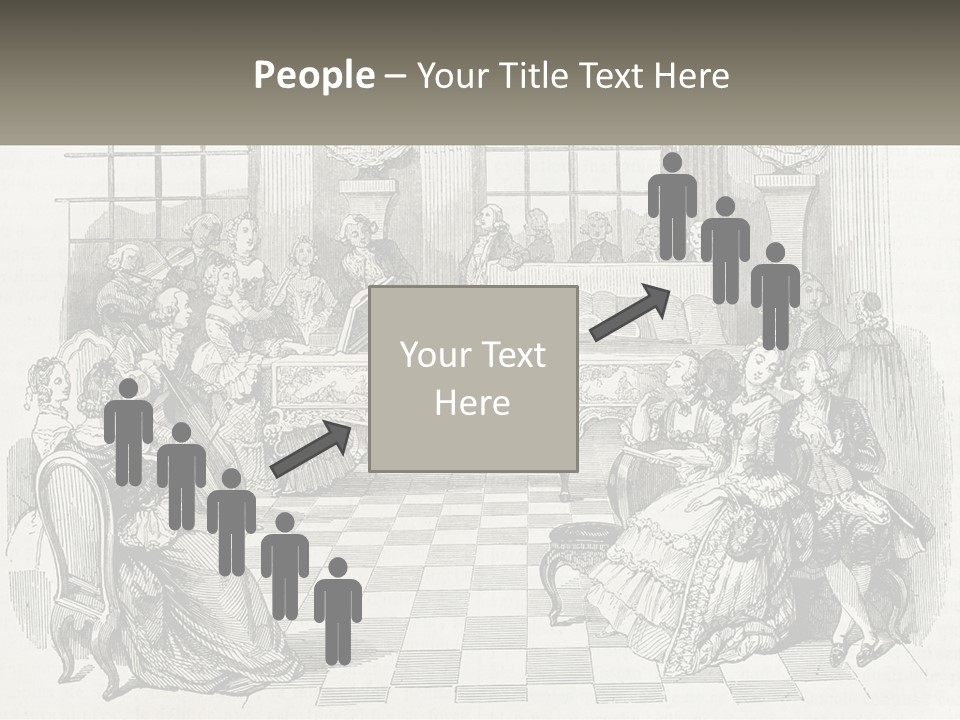 A Group Of People Sitting Around A Table PowerPoint Template