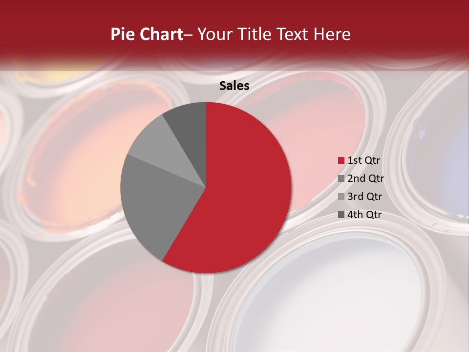 A Group Of Paint Cans With Different Colors Of Paint PowerPoint Template