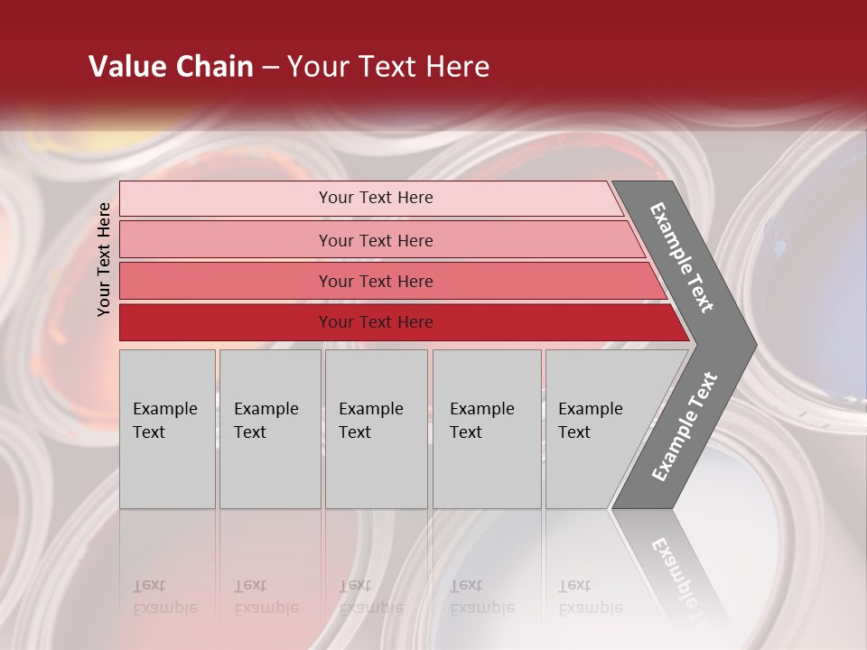 A Group Of Paint Cans With Different Colors Of Paint PowerPoint Template