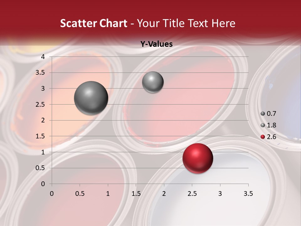 A Group Of Paint Cans With Different Colors Of Paint PowerPoint Template