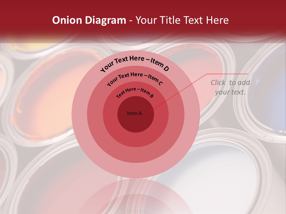 A Group Of Paint Cans With Different Colors Of Paint PowerPoint Template