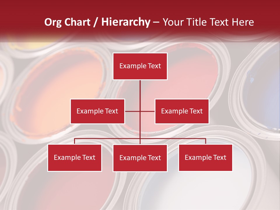 A Group Of Paint Cans With Different Colors Of Paint PowerPoint Template