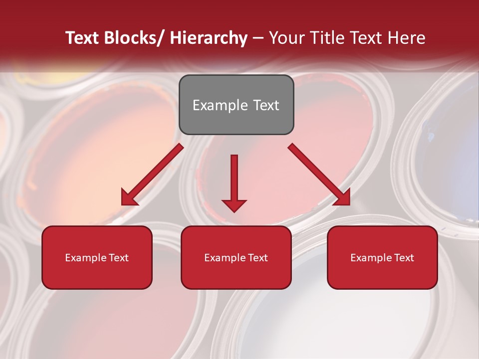 A Group Of Paint Cans With Different Colors Of Paint PowerPoint Template