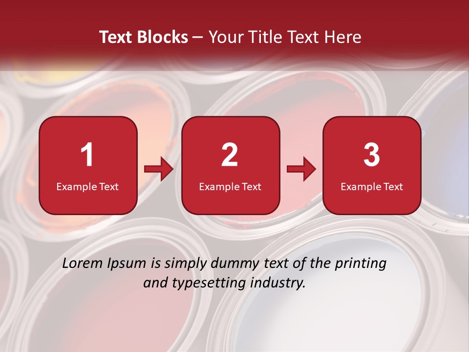 A Group Of Paint Cans With Different Colors Of Paint PowerPoint Template