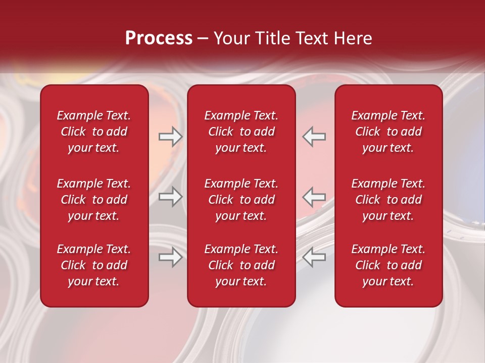 A Group Of Paint Cans With Different Colors Of Paint PowerPoint Template