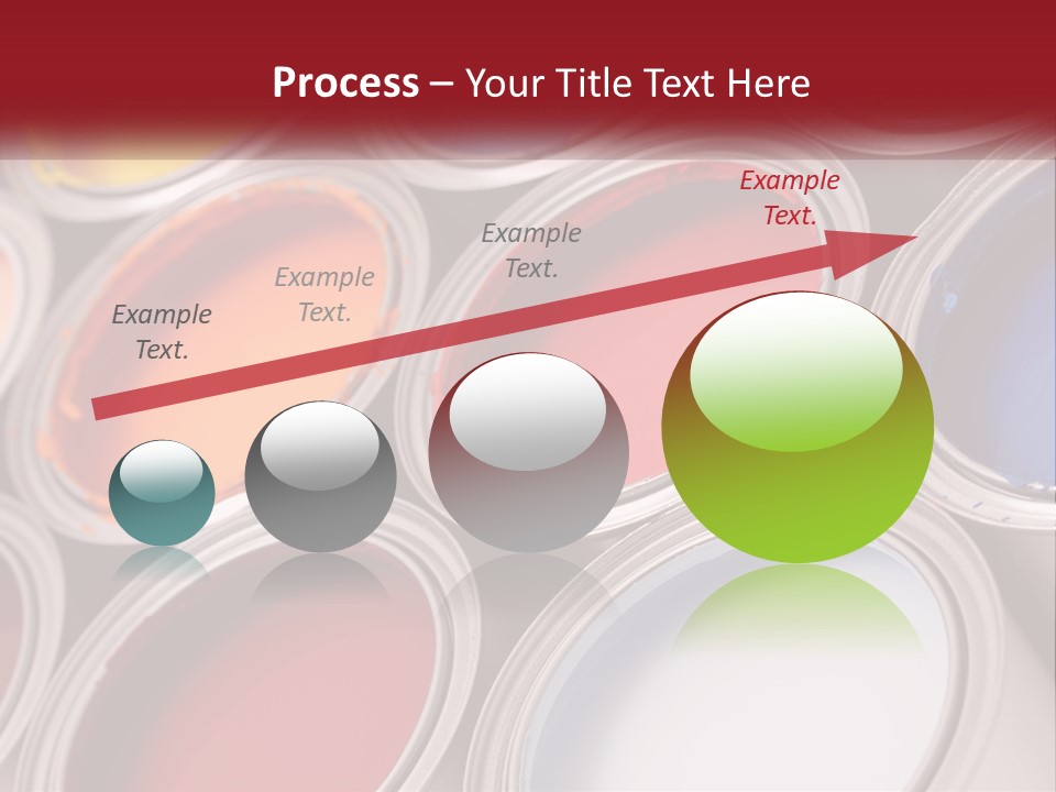 A Group Of Paint Cans With Different Colors Of Paint PowerPoint Template