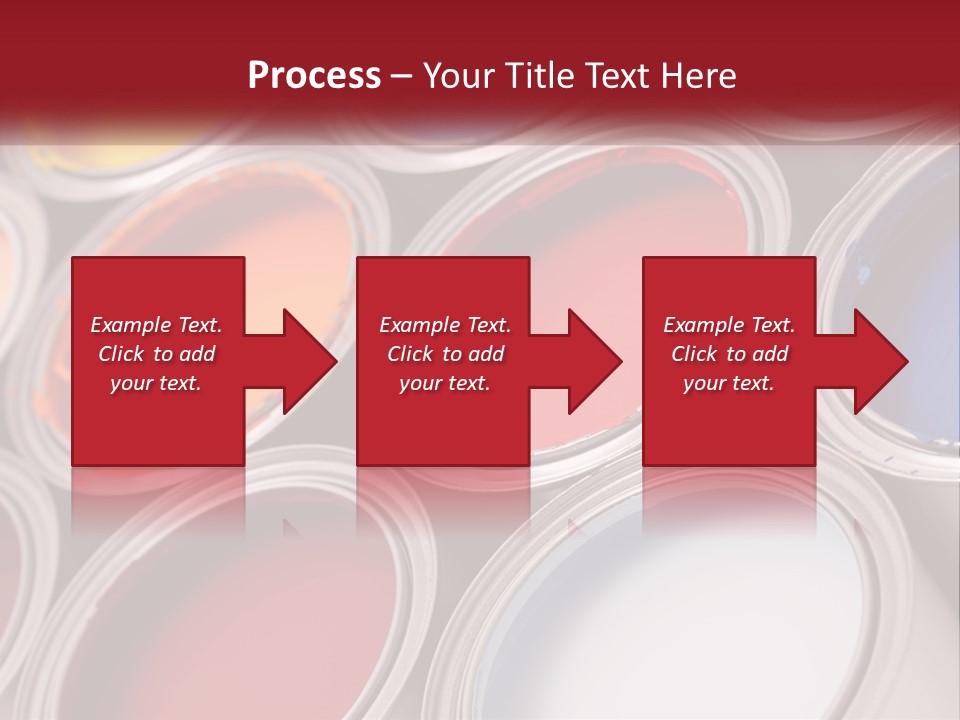 A Group Of Paint Cans With Different Colors Of Paint PowerPoint Template