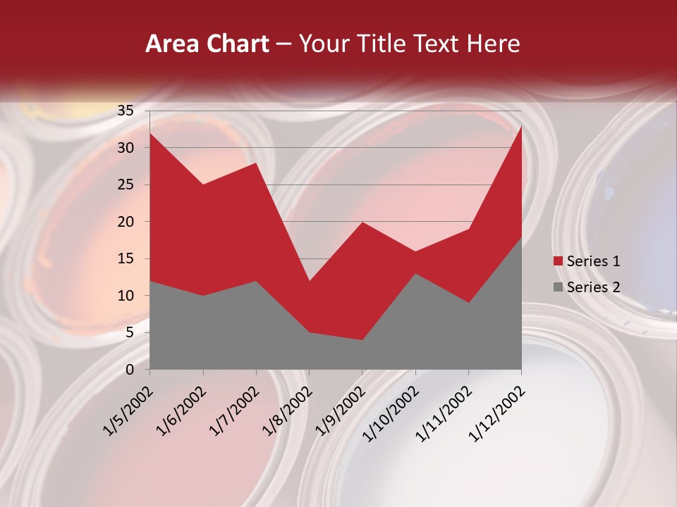 A Group Of Paint Cans With Different Colors Of Paint PowerPoint Template