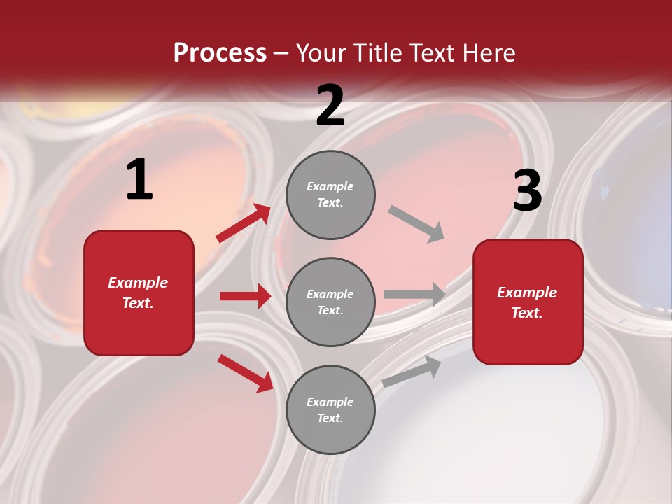 A Group Of Paint Cans With Different Colors Of Paint PowerPoint Template
