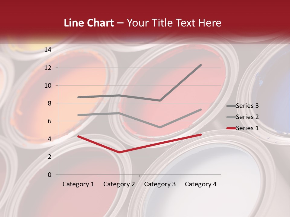 A Group Of Paint Cans With Different Colors Of Paint PowerPoint Template