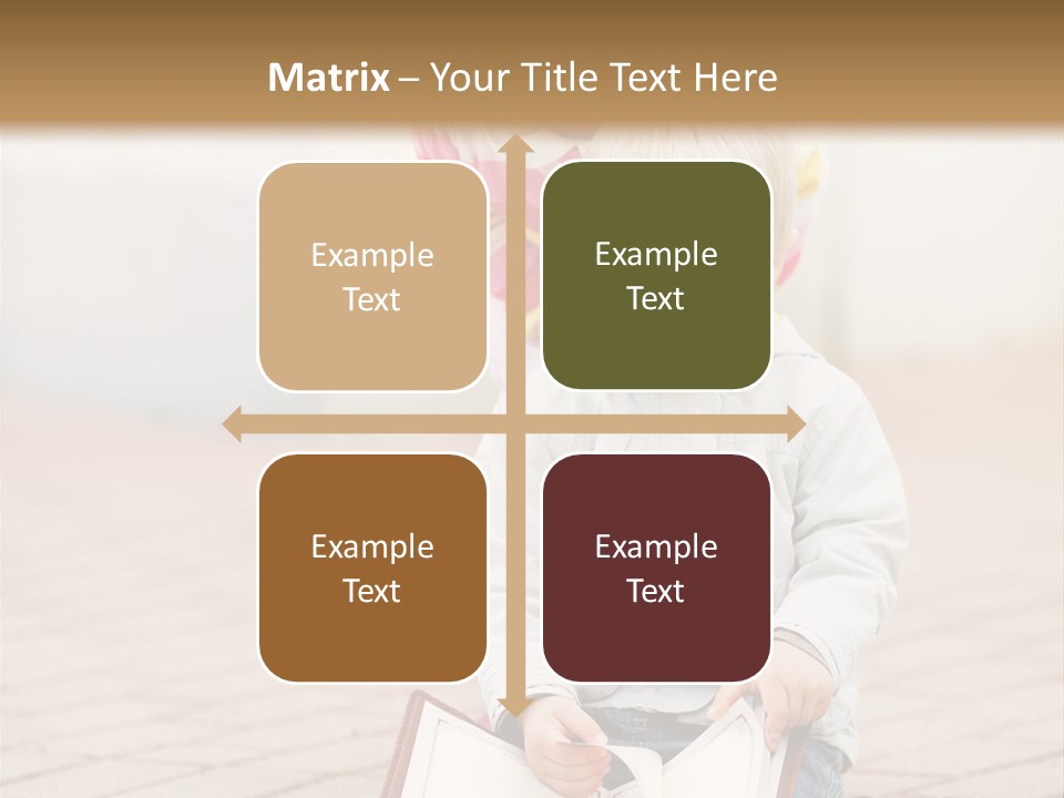 Two Children Sitting On The Ground Reading A Book PowerPoint Template