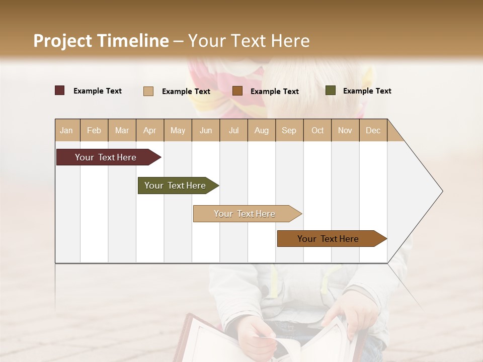 Two Children Sitting On The Ground Reading A Book PowerPoint Template
